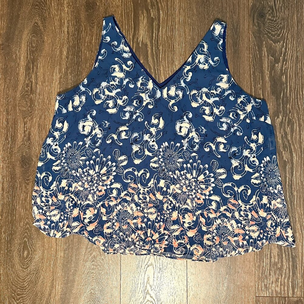 Lane Bryant  - Layered V-neck chiffon shell